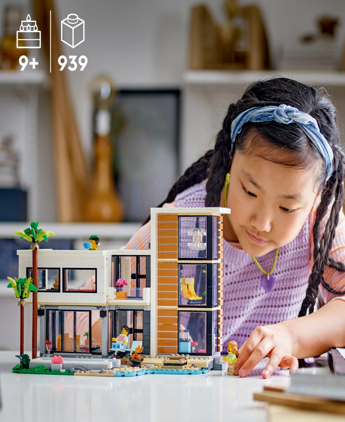 LEGO CREATOR 3 IN 1 MODERN HOUSE TOY PLAYSET AND ART BUILDING SET FOR KIDS 31153, 939 PIECES 