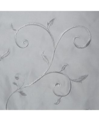 Premium Embroidered Swirl Vine Curtains - Sheer Curtains for Living Room, Bedroom, Kitchen - 52" x 108" - Gray, 2 Panels