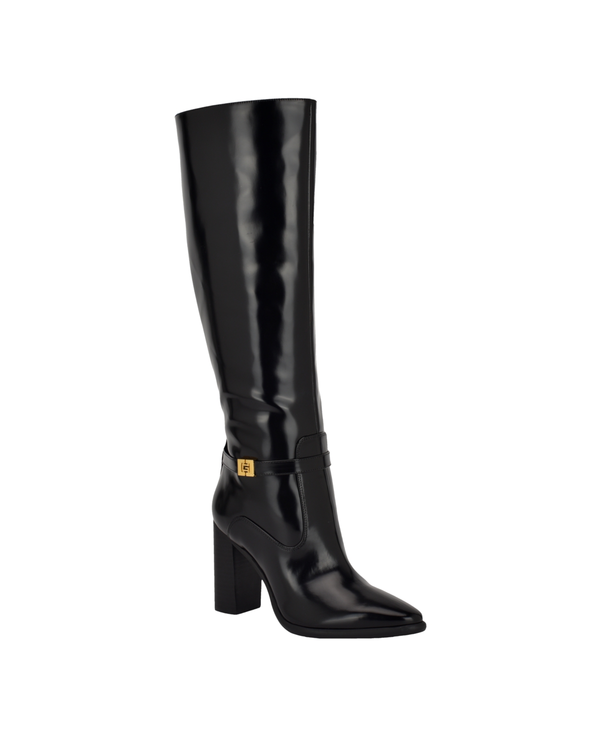 Guess Women's Lendy Buckle Strap G-Logo High Knee Boots