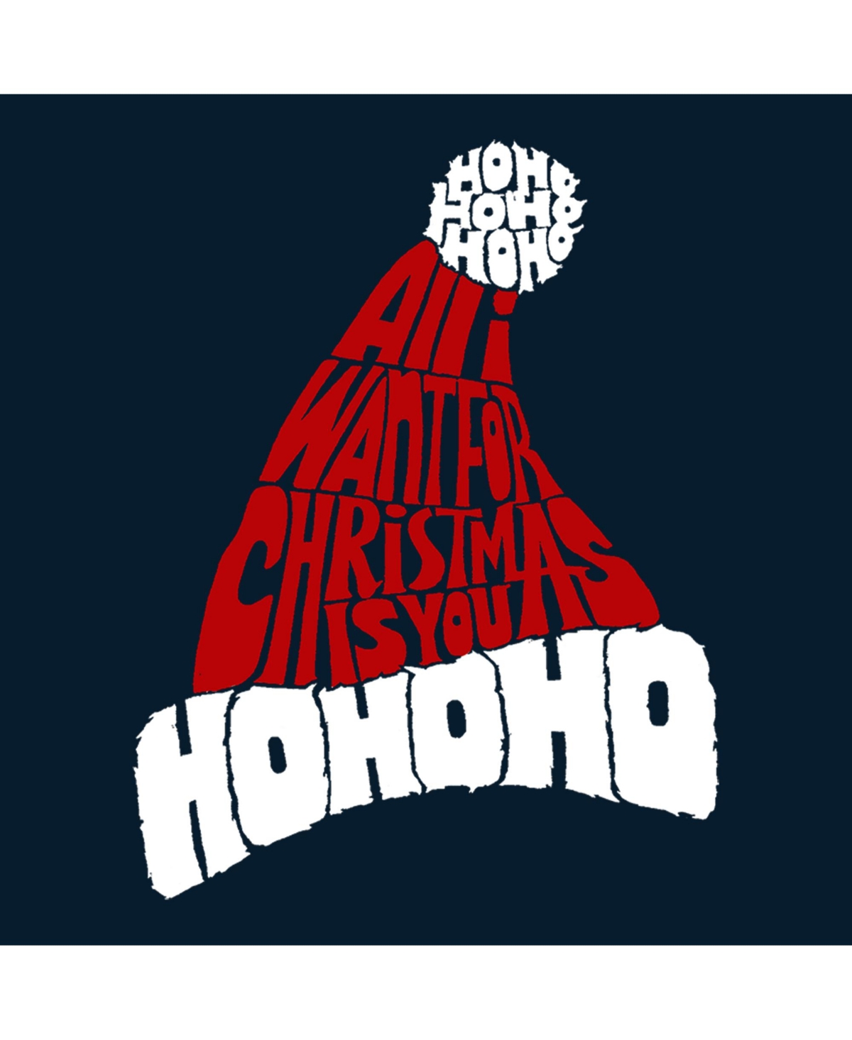 La Pop Art Boys All I Want for Christmas is You Word Art Hooded Sweatshirt