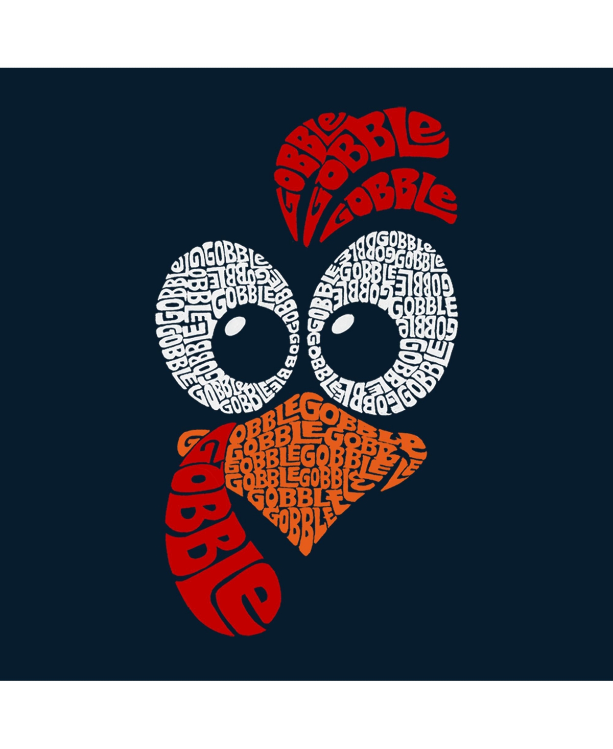La Pop Art Boys Turkey Face Word Art Hooded Sweatshirt