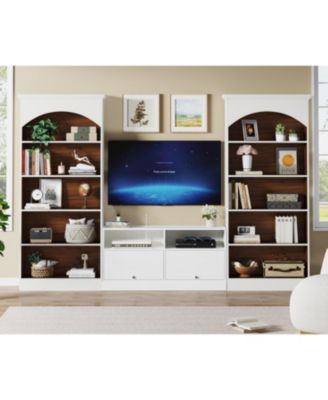 5-Shelf White Bookcase, 70.9'' Tall Bookshelf with Storage Shelves, Vintage Free-Standing Library Book Shelving Unit