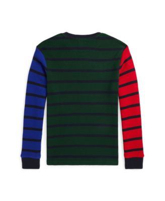 Big Boys Waffle-Knit Cotton Long Sleeve Tee