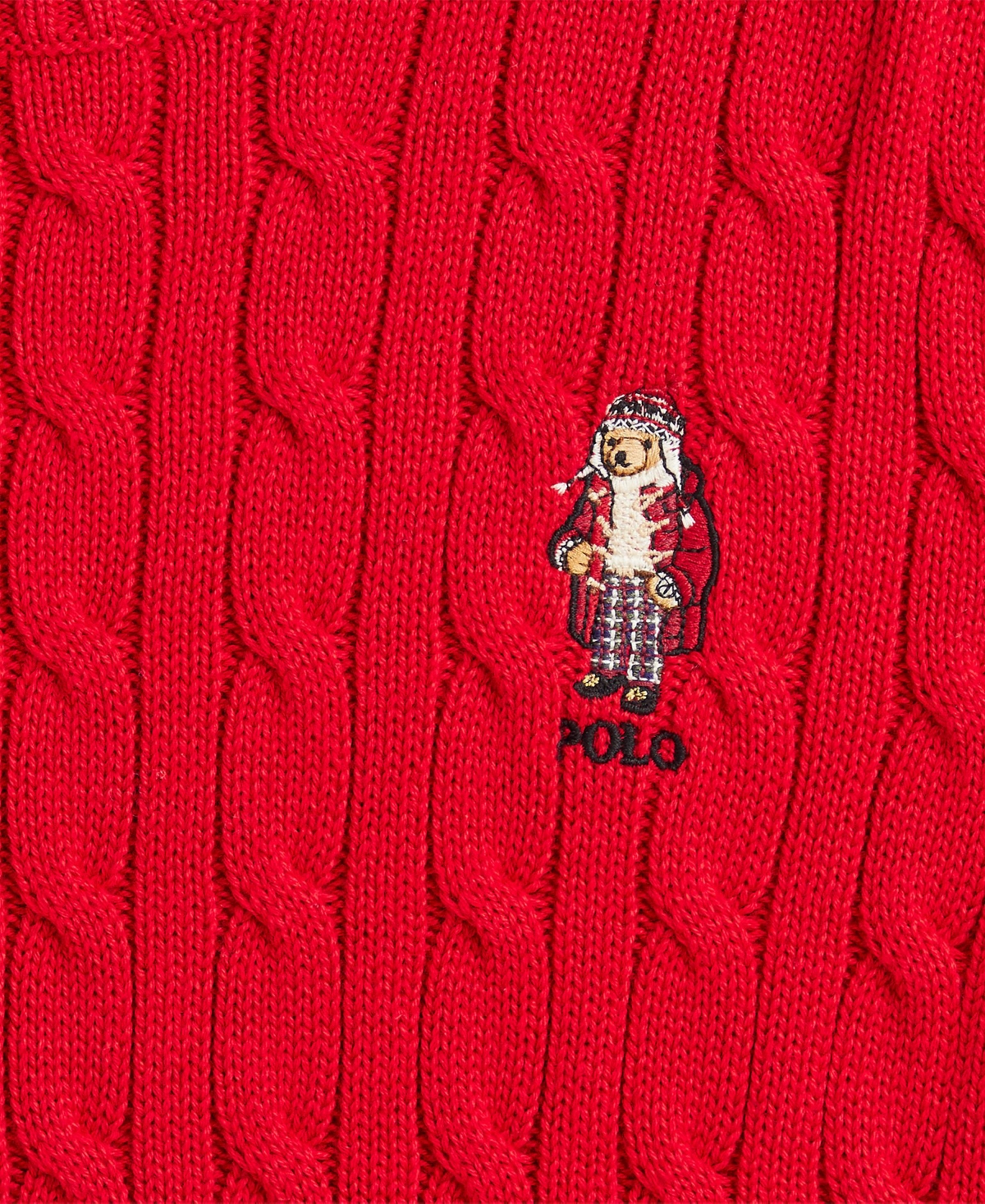 Polo Ralph Lauren Big Boys Polo Bear Cable-Knit Cotton Sweater - Rl 2000 Red