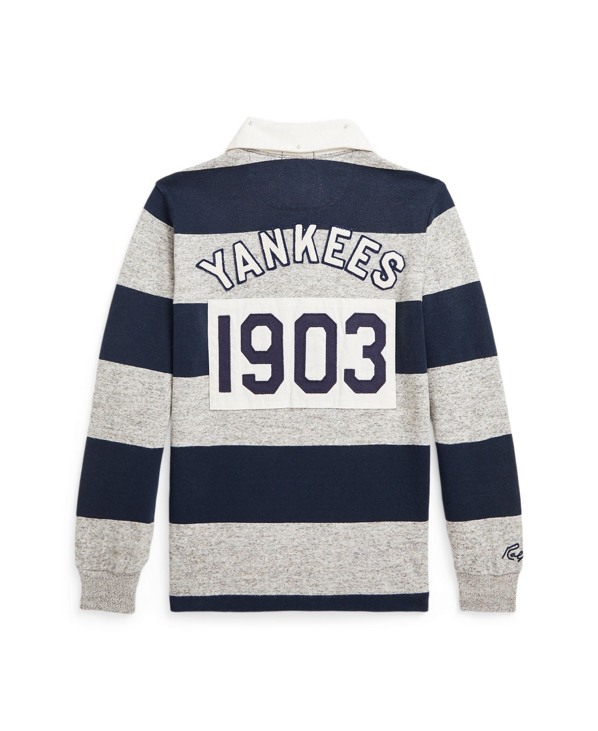 Polo Ralph Lauren Big Boys Yankees Rugby Shirt In Aviator Navy,loft Heather
