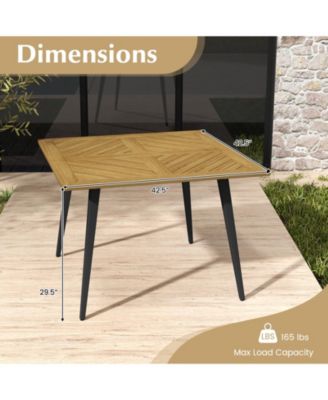 4-Person Acacia Wood Outdoor Dining Table