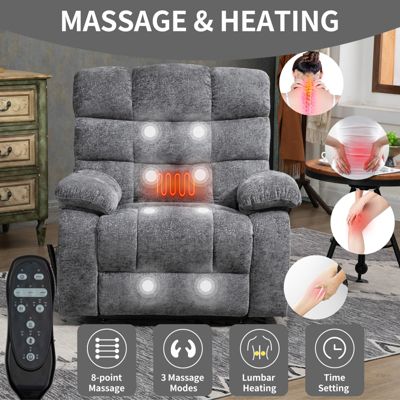 Lift Recliner Chair Heat Massage Dual Motor Infinite