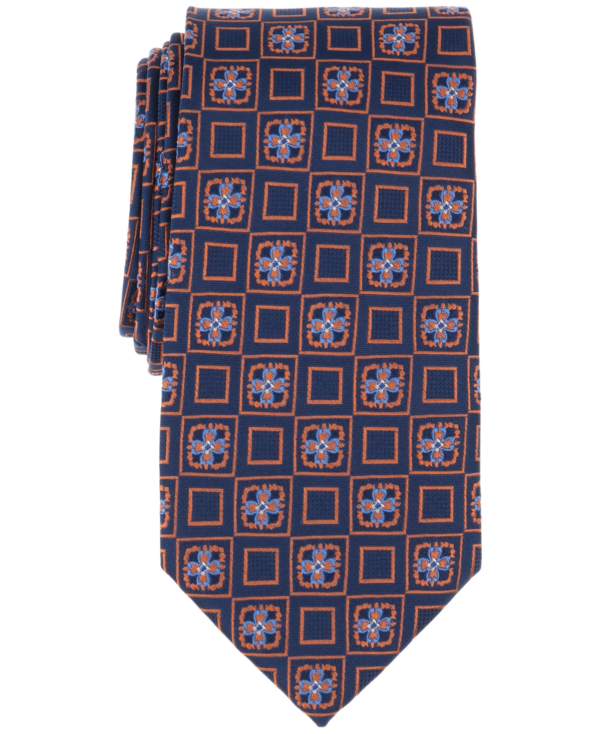 Brooks Brothers B By  Men's Square Florette Tie In Orange