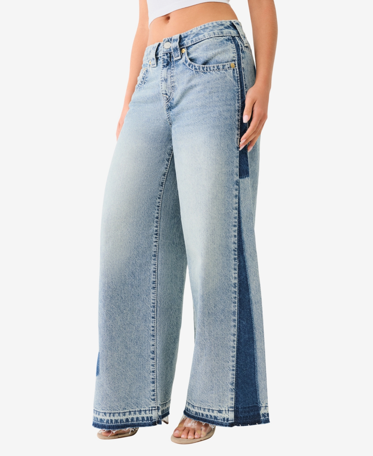 True Religion Women's Jessie Upcycle Big T Jean