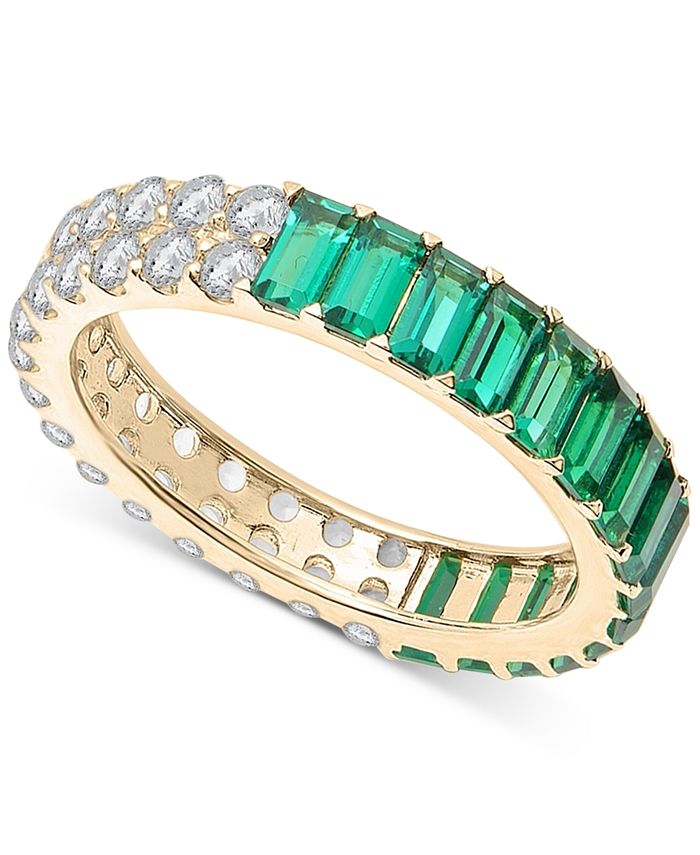 Audrey by Aurate Lab-Grown Emerald (1-1/2 ct. t.w.) & Lab-Grown White ...