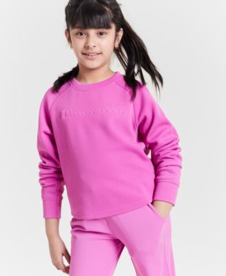 Champion Big Girls Active Ribbed Crewneck Sweatshirt Macy s