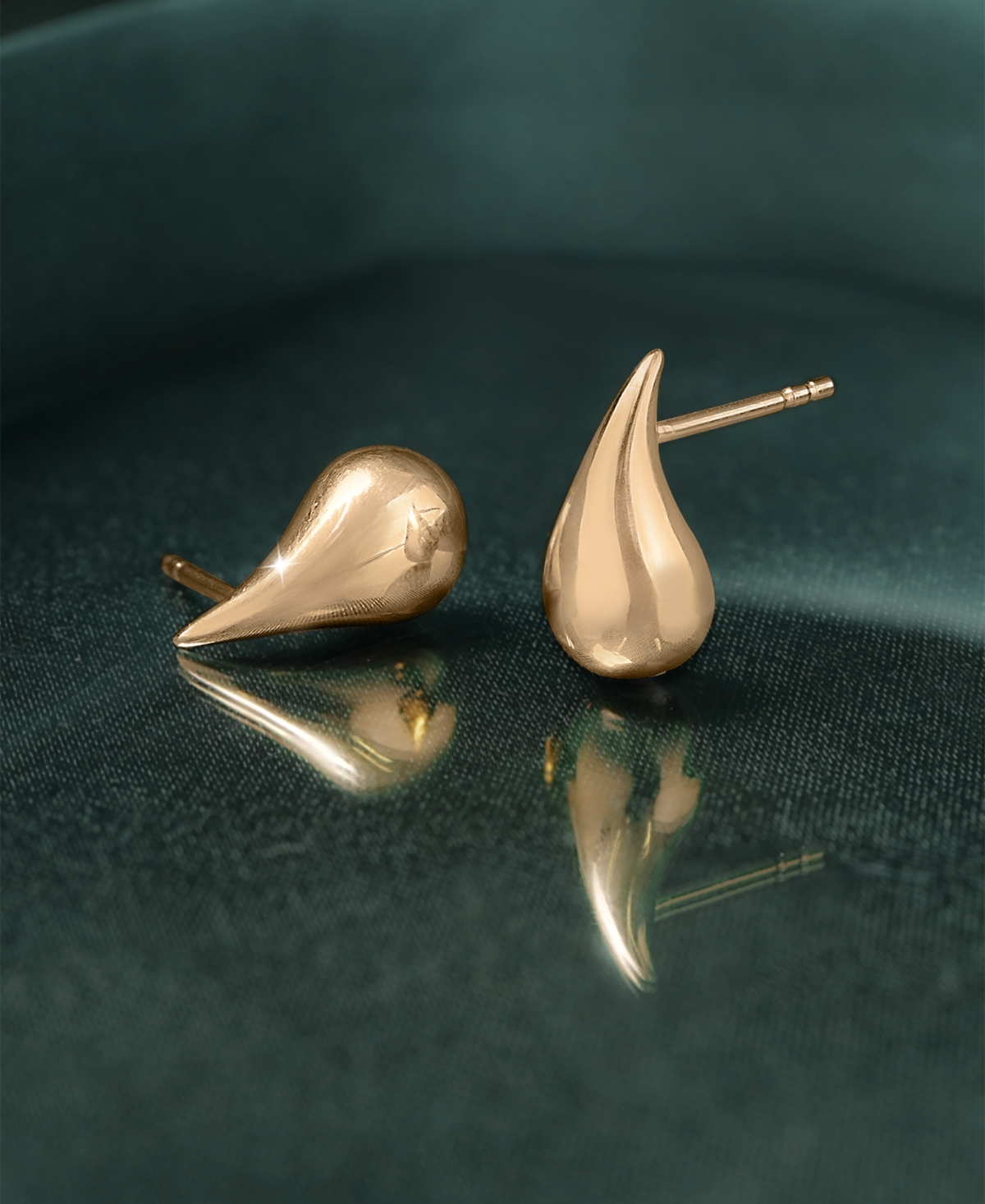 Audrey By Aurate Puff Teardrop Stud Earrings In Gold Vermeil, Created For Macy's In Gold Vermeil