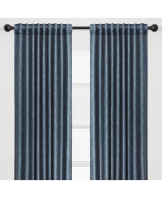 Premium 2 Panel Embossed Blackout Curtains, 3 in 1 Back Tab/Rod Pocket/Ring Tab, Room Darkening Drapes 52x63, for Living Room/Bedroom
