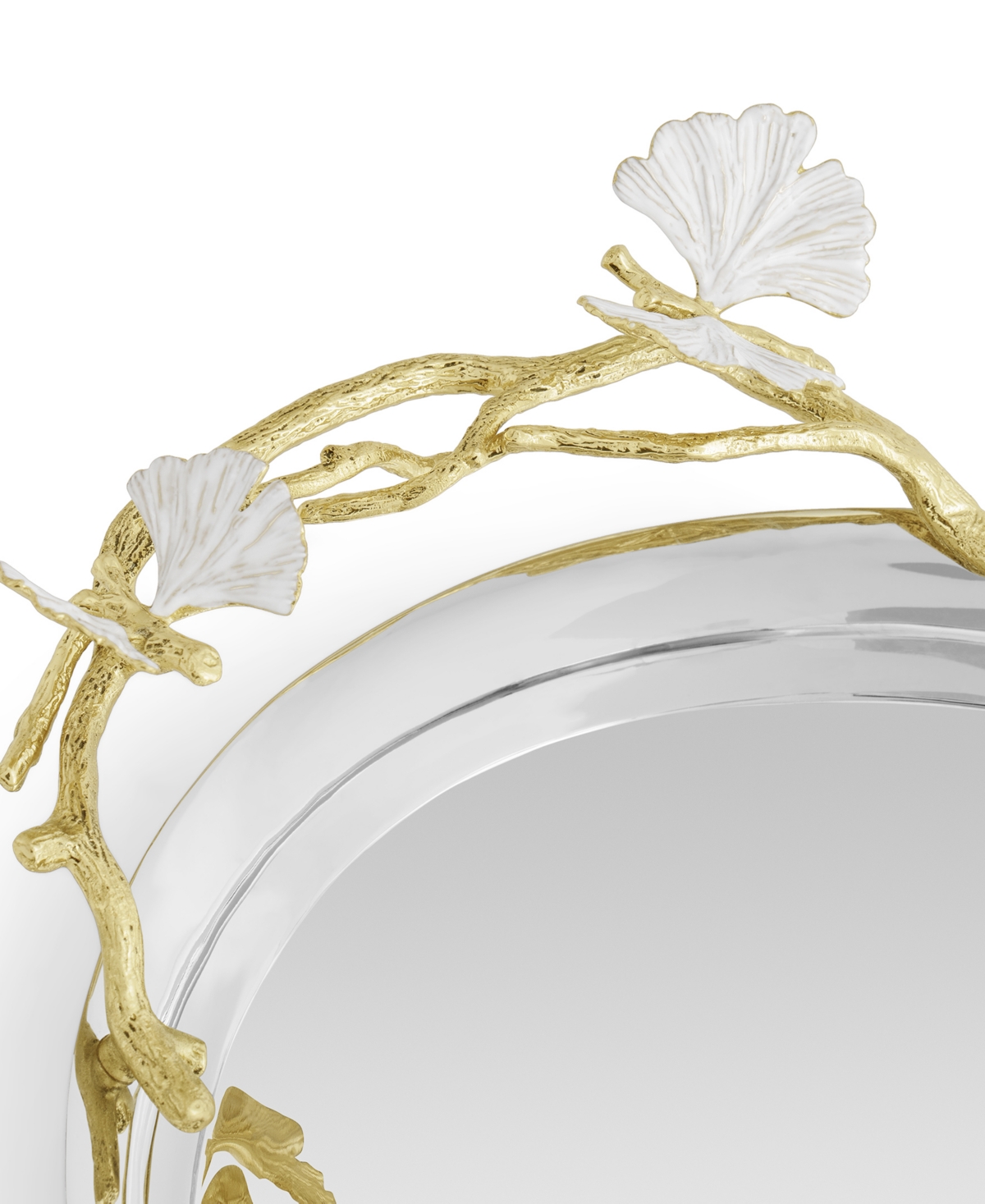 Michael Aram Butterfly Ginkgo White And Gold Medium Tray In No Color