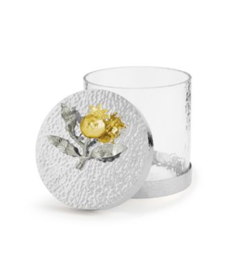 Pomegranate Silver and Gold Extra Small Canister, 5.31" x 5.31"