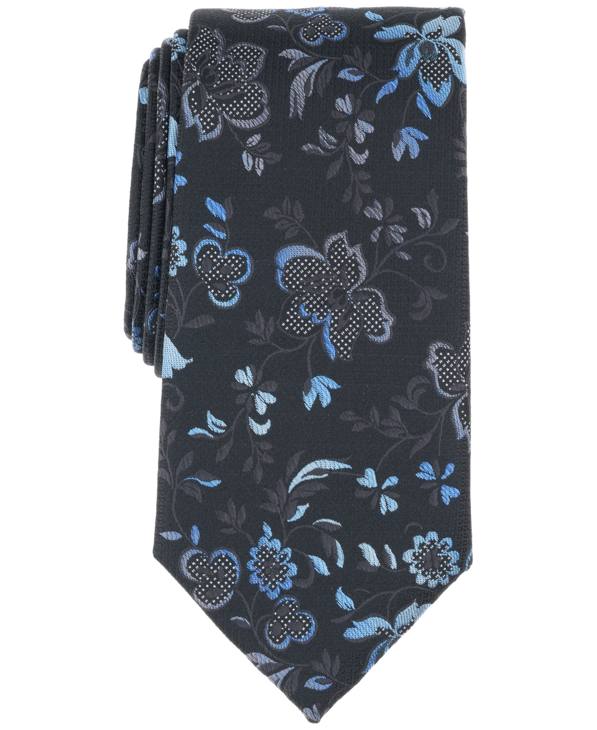 Perry Ellis Men's Brantley Floral Tie In Black