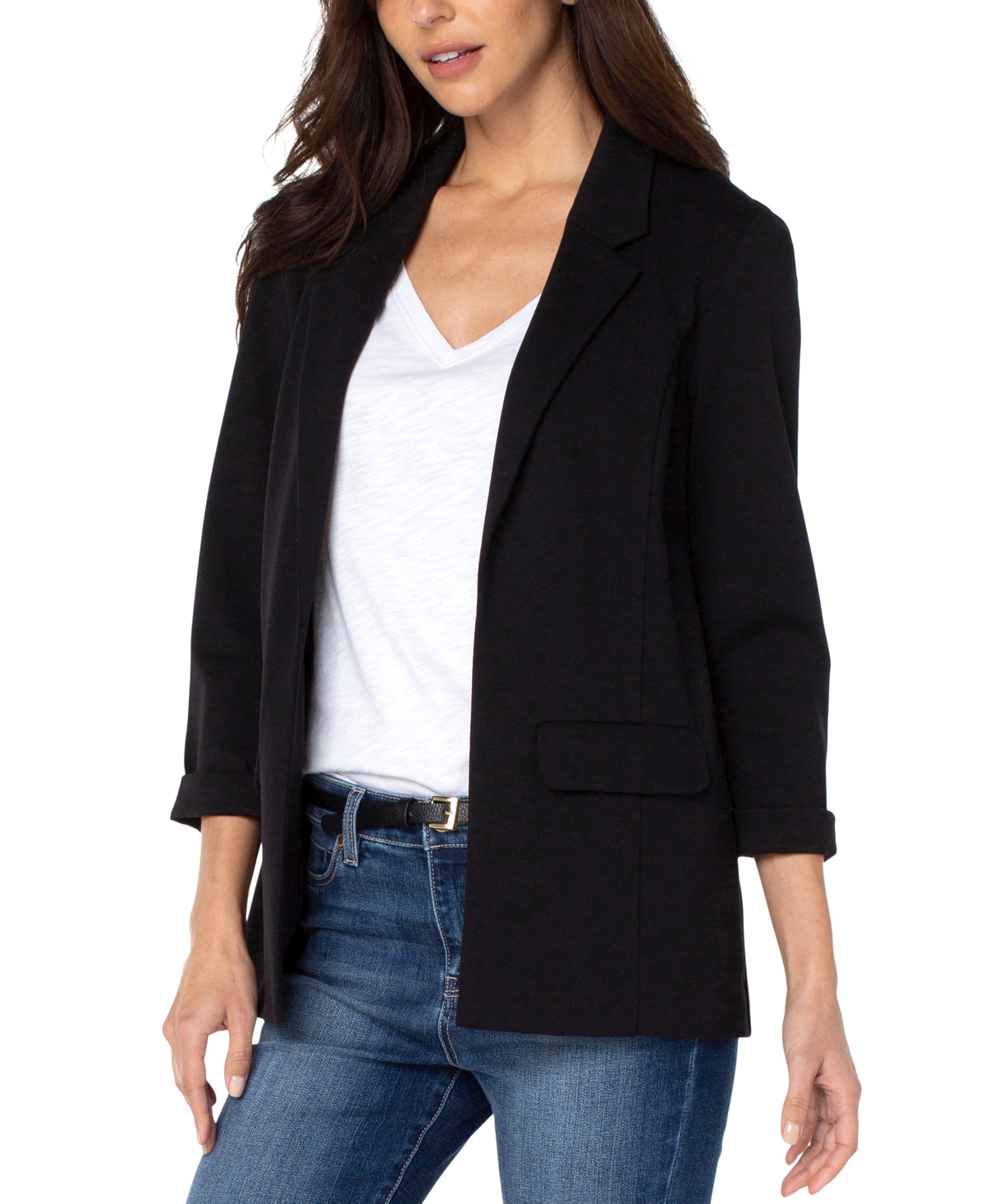 LIVERPOOL LOS ANGELES WOMEN'S BOYFRIEND OPEN-FRONT BLAZER 