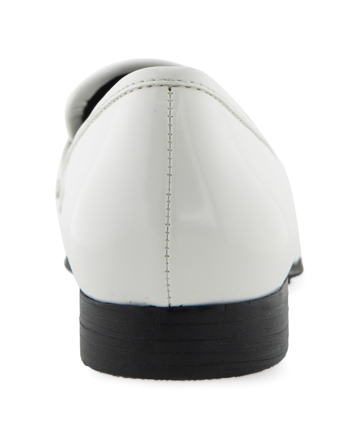 Aerosoles Women's Prince Studded Loafers - White Combo Smooth Faux Leather-Polyuret