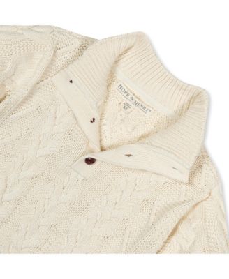 Baby Boys Mock Neck Cable Sweater with Buttons