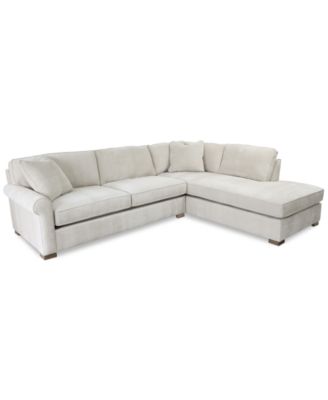 Marlyann 2-Pc. Fabric Roll Arm Sectional Sofa, Exclusively at Macy's