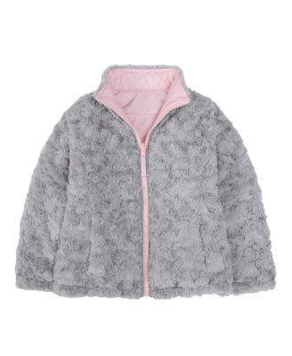 Girls Reversible Sherpa Fleece Puffer Jacket