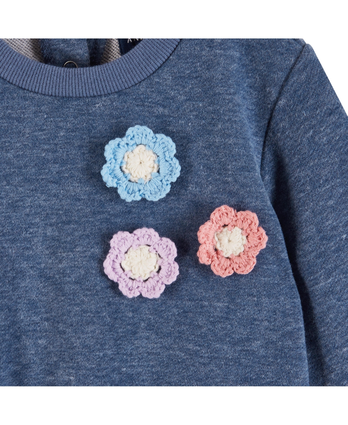 Andy & Evan Baby Girls Navy Terry Sweatshirt & Dress Set