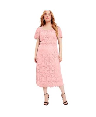 Women's Square-Neck Lace Dress