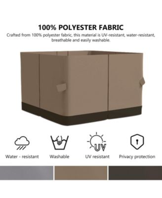 Gazebo Curtain Replacement-Universal 4-Panel Sidewalls 10'x13',Patio Privacy Curtains with Double Zipper,UV Resistant,Perfect for Outdoor Canopy,Garden,Backyard (Curtain Only) Brown and Coffee