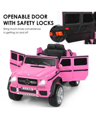 12V Licensed Mercedes-Benz Kids Ride On Car RC Motorized Vehicles w/ Trunk Pink