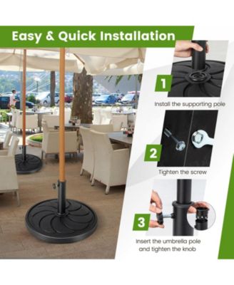 40LBS 21.5Inch Round Outdoor Umbrella Base