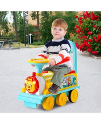 6V Electric Kids Ride On Train Motorized Train Toy w/ Track & 6 Wheels Green