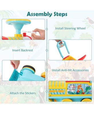 6V Electric Kids Ride On Train Motorized Train Toy w/ Track & 6 Wheels Green