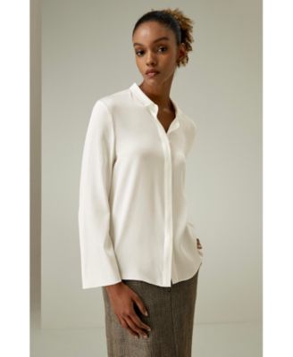 Women's Classic Collar Silk Shirt