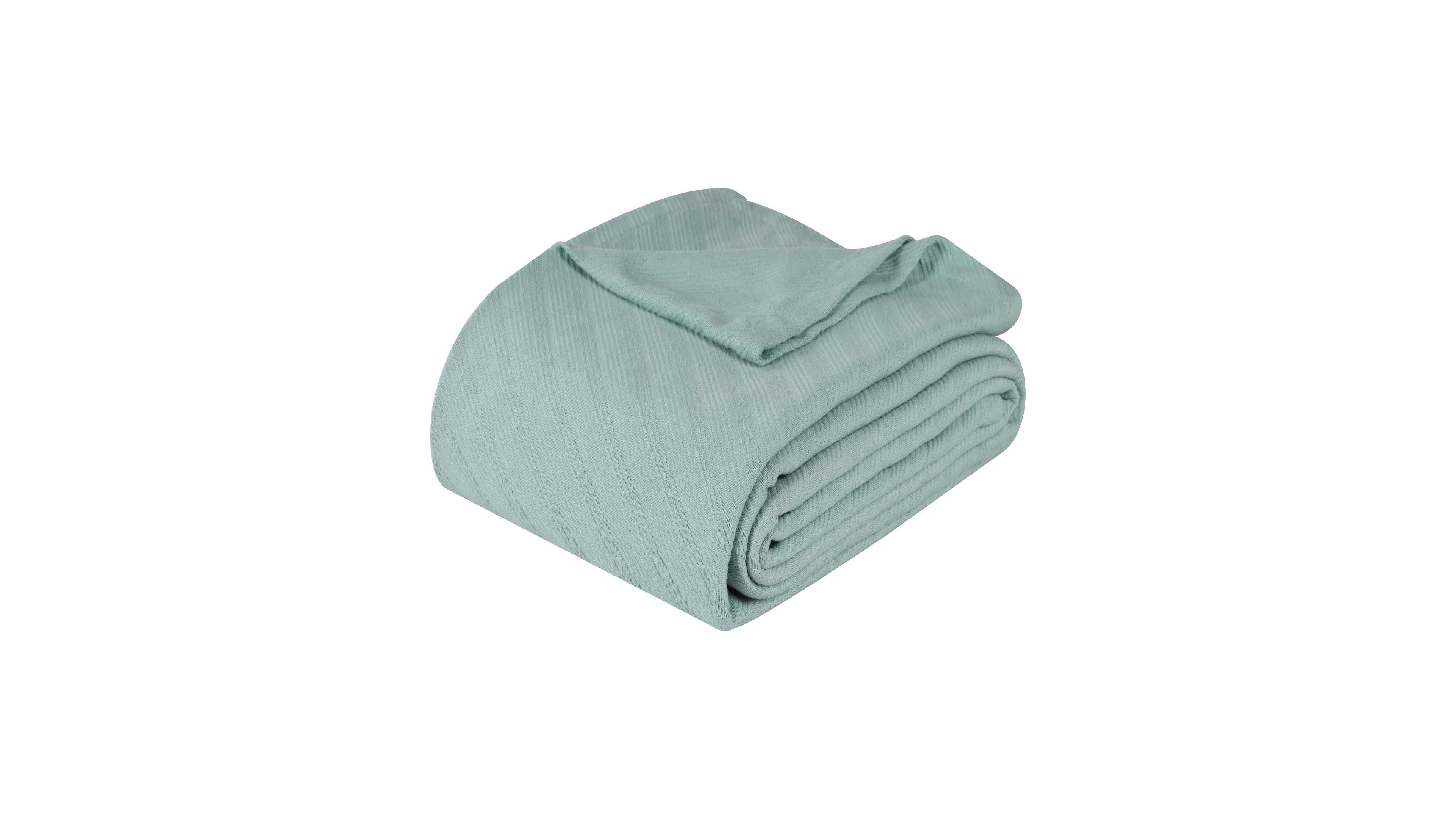 Superior Milan Cotton Jacquard Dobby Weave Textured Striped Lightweight Woven Blanket, Full/Queen