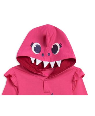 Girls Pinkfong Shark Pullover Hoodie and French Terry Leggings Outfit Set