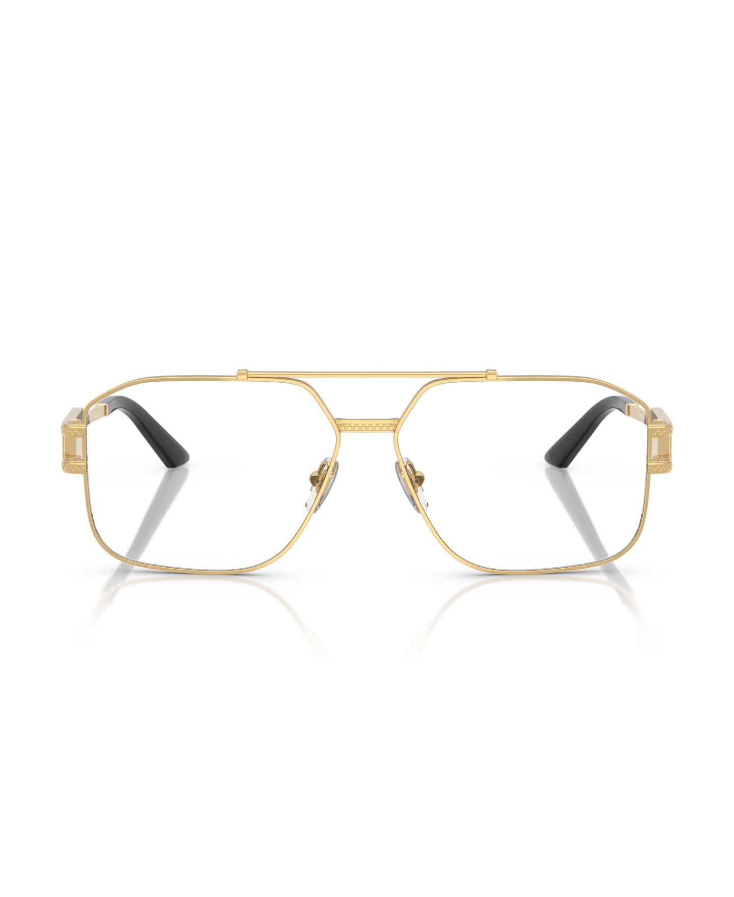 Мужские очки Versace Man Square Metal VE1302 Eyeglasses, цвет: Золотой — фото 2