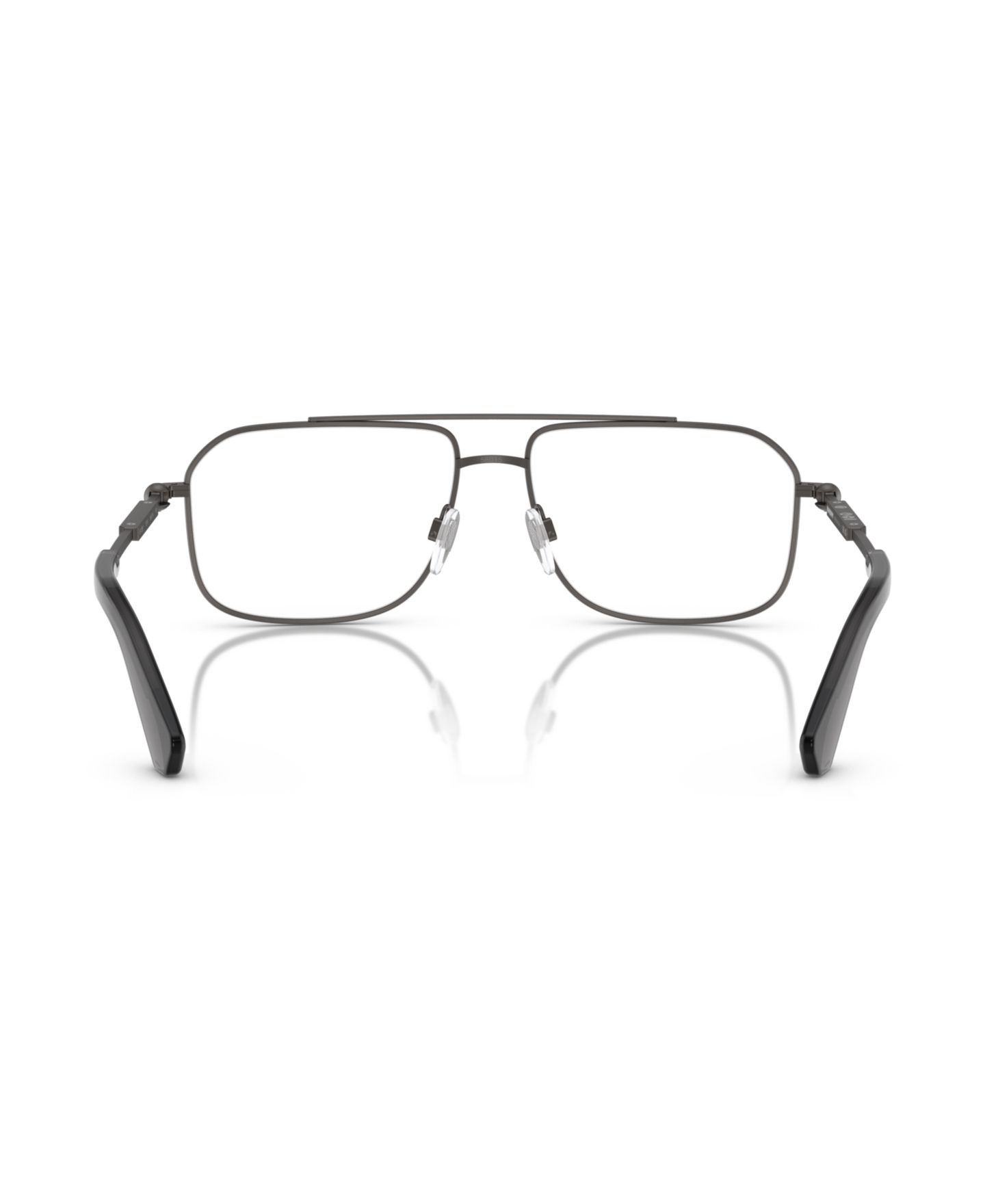 Мужские очки Burberry Man Rectangle Metal BE1391 Eyeglasses, цвет: Серый — фото 4