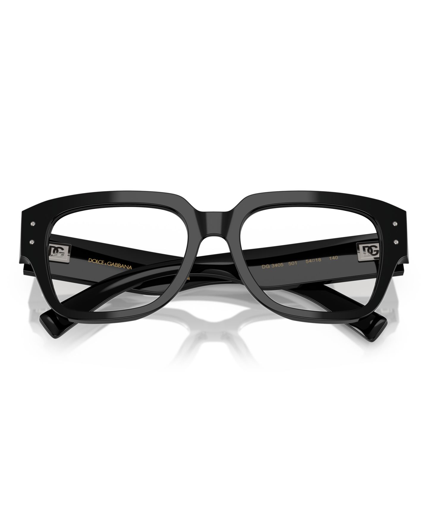 Мужские очки Dolce&Gabbana Man Square Plastic DG3405 Eyeglasses, цвет: Чёрный — фото 5