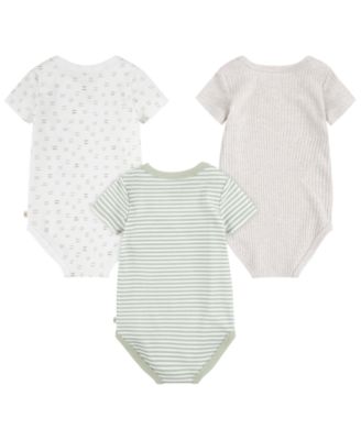 Baby Organic Short Sleeve Bodysuits 3-Pack