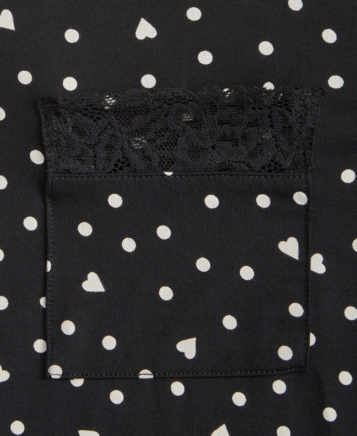 State Of Day Women's Collared Knit Pajama Set, Xs-3x, Created For Macy's In Black Dot