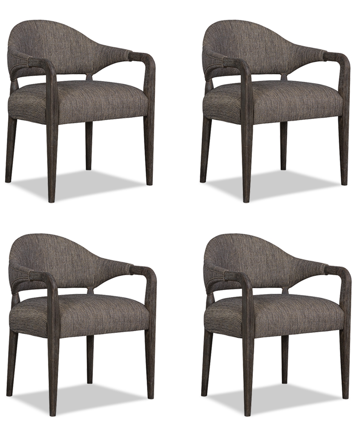 Macy's Griffith 4 Pc. Arm Chair Set In Dark Gray