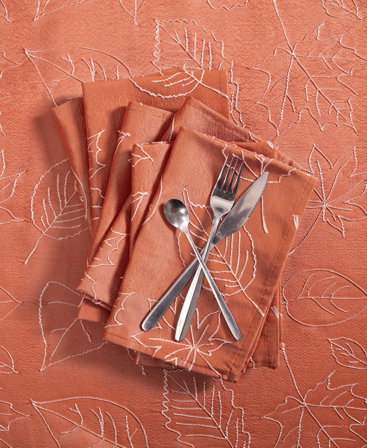 Laura Ashley Harvest Raised Woven Napkin Set Of 6, 18" X 18" In Maple Taupe