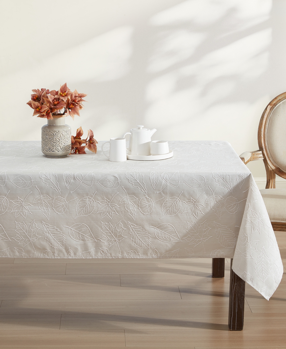 Laura Ashley Harvest Raised Woven Tablecloth,
