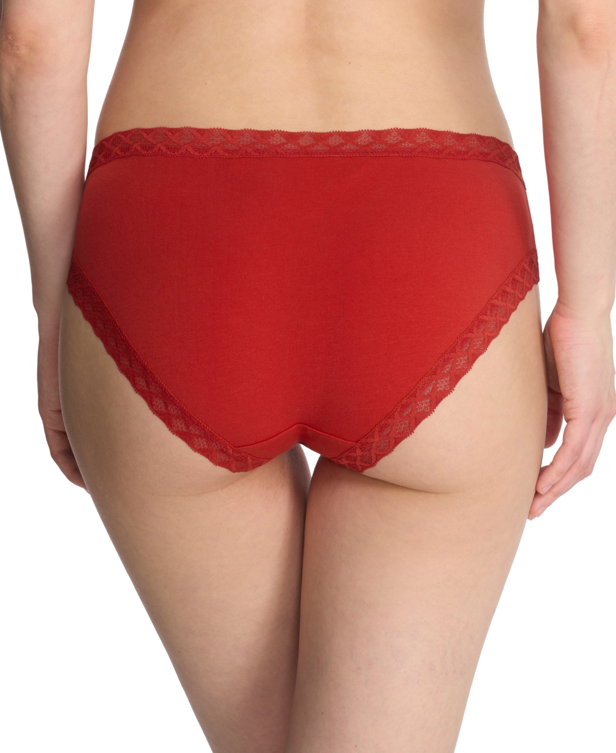 Natori Bliss Lace-trim Cotton Brief Underwear 156058 In Samba