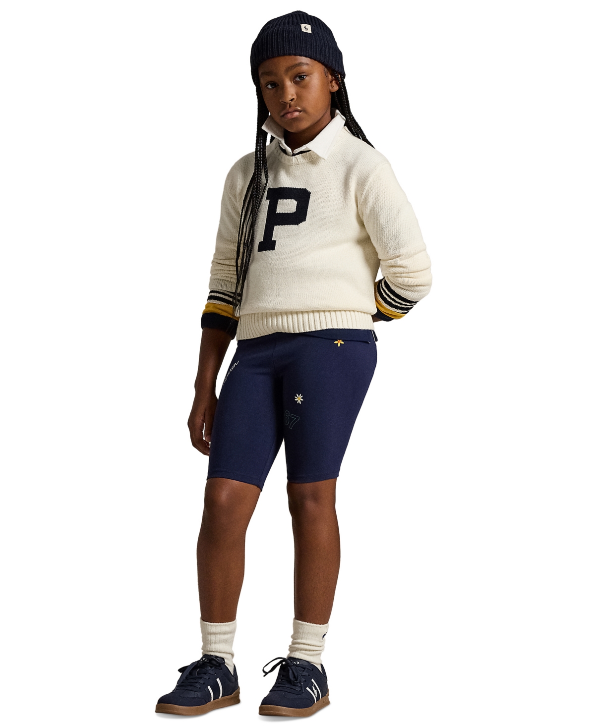 Polo Ralph Lauren Big Girls Graphic Stretch Jersey Bike Short
