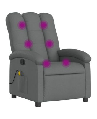 Modern Massage Recliner Chair with Adjustable Backrest, USB-Powered Vibration, and Breathable Fabric Upholstery