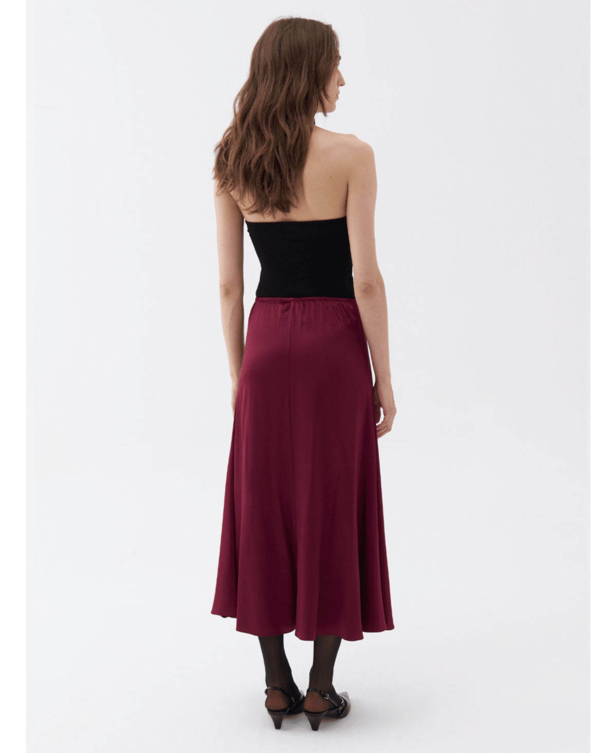 Nocturne Women's Elastic Waisted Midi Skirt