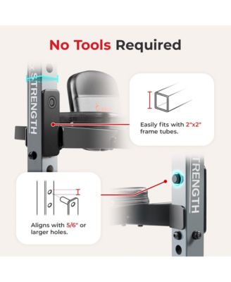 Adjustable Captains Chair Multi-Function Dip Station, Push-Up, Leg Raises & Core Workout Attachment with Adjustable Height