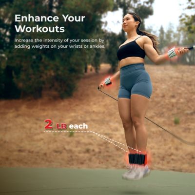 4 LB Wearable Arm & Ankle Weights, Set of 2 (2 LB Each) with Adjustable Silicone Strap