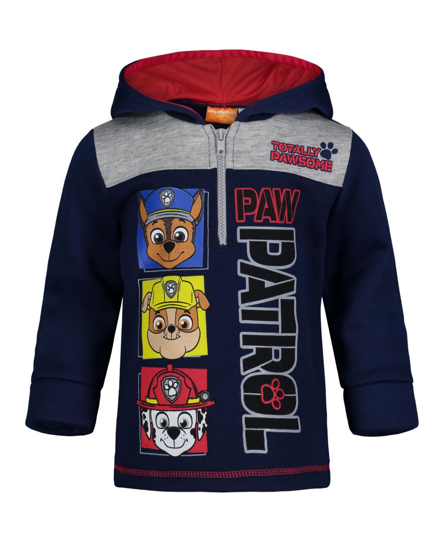 Boys' 5 - 12 Fleece Quarter-Zip Hooded Sweatshirt